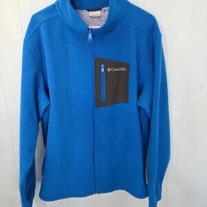 Columbia jacket, bright blue mens light weight size XL omni-heat thermal comfort